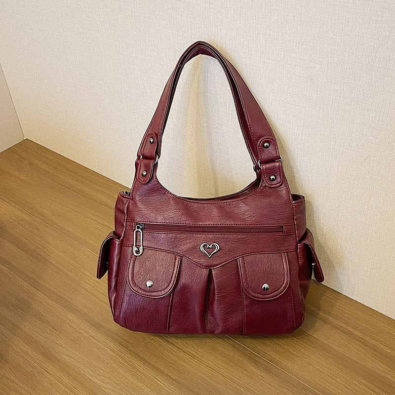 Women's Large Capacity Crossbody Bag - Premium Leather Underarm Purse for Commuter, Travel & Work, Adjustable Strap & Anti-Theft Design