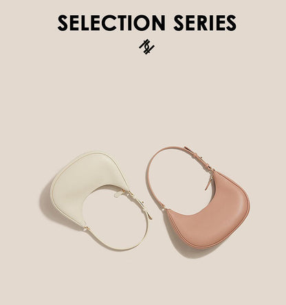 Women's Crescent Moon Hobo Bag — Effortlessly Versatile Underarm Purse with Refined Details