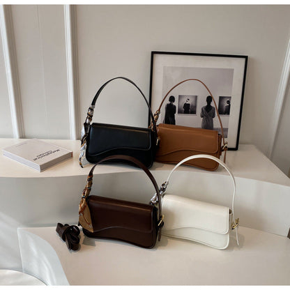 Women's Magnetic Snap Flap Shoulder Bag – Chic Minimalist Crossbody, Top-Handle & Underarm Bag for Work Commute, Versatile Elegant Purse