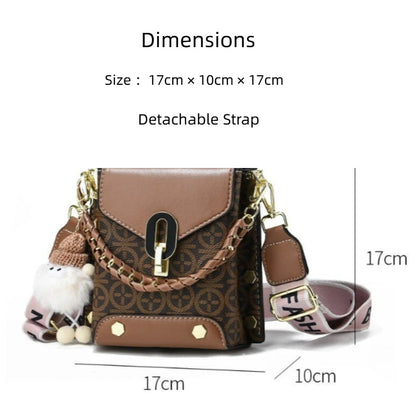 Women's Plaid Phone Crossbody Bag - Mini Shoulder Bag with Detachable Strap (Fits iPhone Plus)