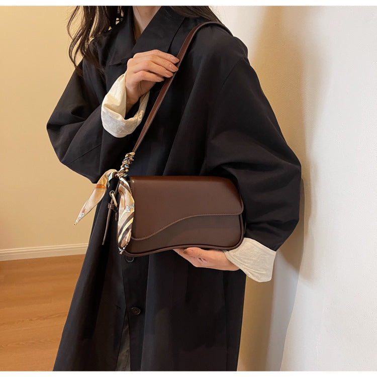 Women's Magnetic Snap Flap Shoulder Bag – Chic Minimalist Crossbody, Top-Handle & Underarm Bag for Work Commute, Versatile Elegant Purse