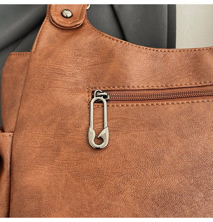 Women's Large Capacity Crossbody Bag - Premium Leather Underarm Purse for Commuter, Travel & Work, Adjustable Strap & Anti-Theft Design