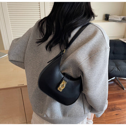 Women's Crescent Sculpt Shoulder Bag - Indie-Design Underarm Bag | Refined & Viral-Worthy