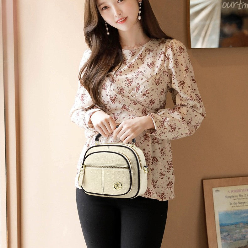 Women's Multi-Zip Compact Satchel — Premium Convertible Shoulder & Crossbody Bag with Curated Organization & Elevated Everyday Style