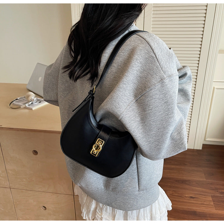 Women's Crescent Sculpt Shoulder Bag - Indie-Design Underarm Bag | Refined & Viral-Worthy