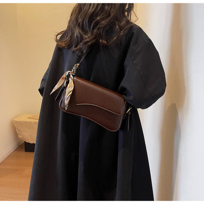 Women's Magnetic Snap Flap Shoulder Bag – Chic Minimalist Crossbody, Top-Handle & Underarm Bag for Work Commute, Versatile Elegant Purse