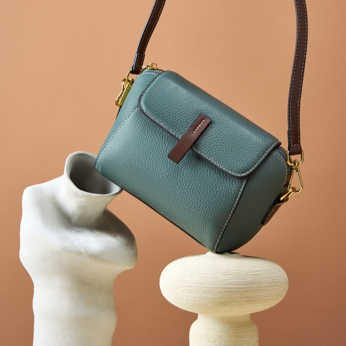 Women’s Heritage Satchel - Full-Grain Leather Convertible Shoulder Bag with Optimized Capacity & Timeless Architecture