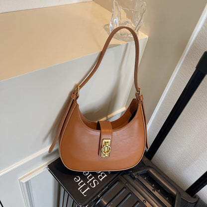 Women's Crescent Sculpt Shoulder Bag - Indie-Design Underarm Bag | Refined & Viral-Worthy