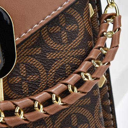 Women's Plaid Phone Crossbody Bag - Mini Shoulder Bag with Detachable Strap (Fits iPhone Plus)