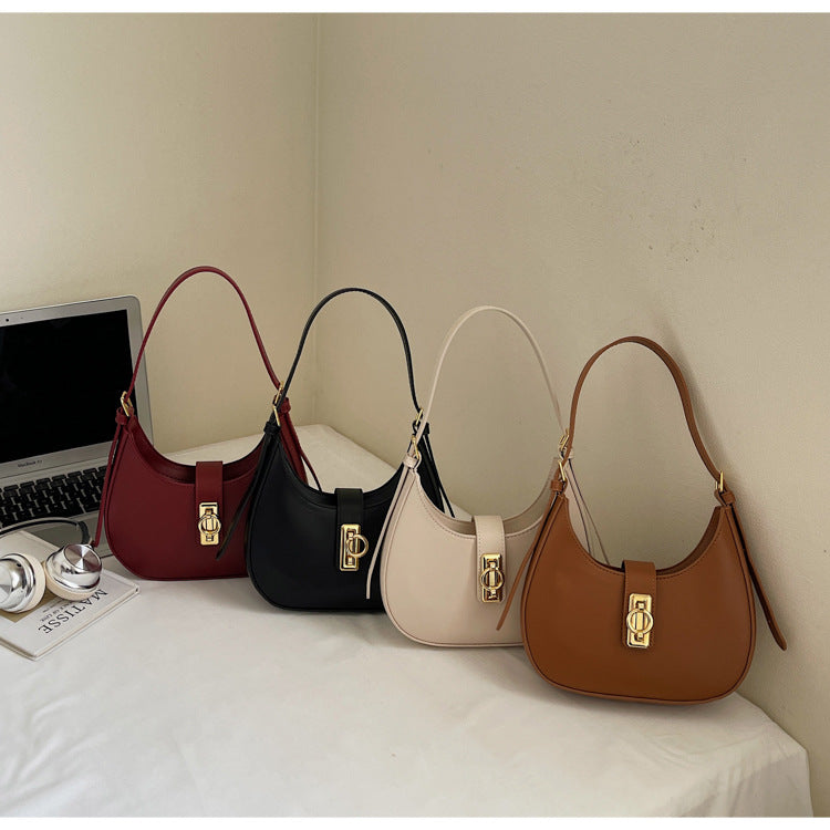 Women's Crescent Sculpt Shoulder Bag - Indie-Design Underarm Bag | Refined & Viral-Worthy