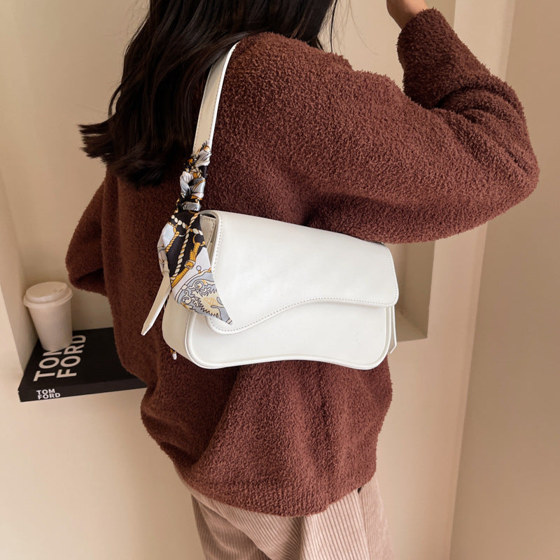 Women's Magnetic Snap Flap Shoulder Bag – Chic Minimalist Crossbody, Top-Handle & Underarm Bag for Work Commute, Versatile Elegant Purse