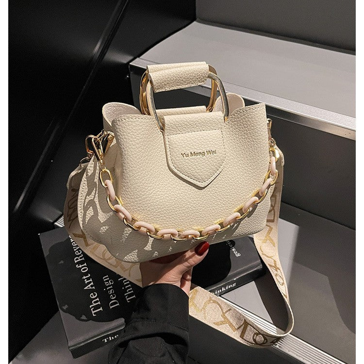 Women's Fashion Tote Bag - Convertible Shoulder to Crossbody Purse with Detachable Chain Strap, Minimalist PU Leather Commuter Handbag