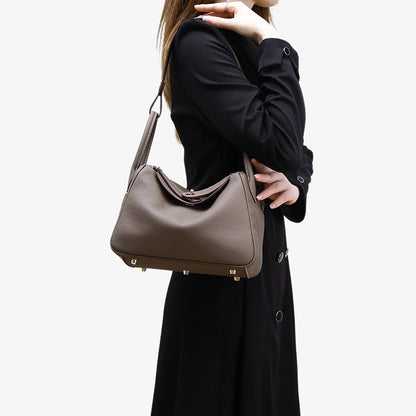 Women's Orsay Pebbled Bucket — Artisan-Stitched Top-Grain Leather Tote with Convertible Carry & Structured Silhouette