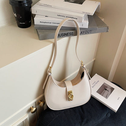 Women's Crescent Sculpt Shoulder Bag - Indie-Design Underarm Bag | Refined & Viral-Worthy