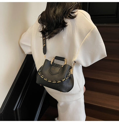 Women's Fashion Tote Bag - Convertible Shoulder to Crossbody Purse with Detachable Chain Strap, Minimalist PU Leather Commuter Handbag