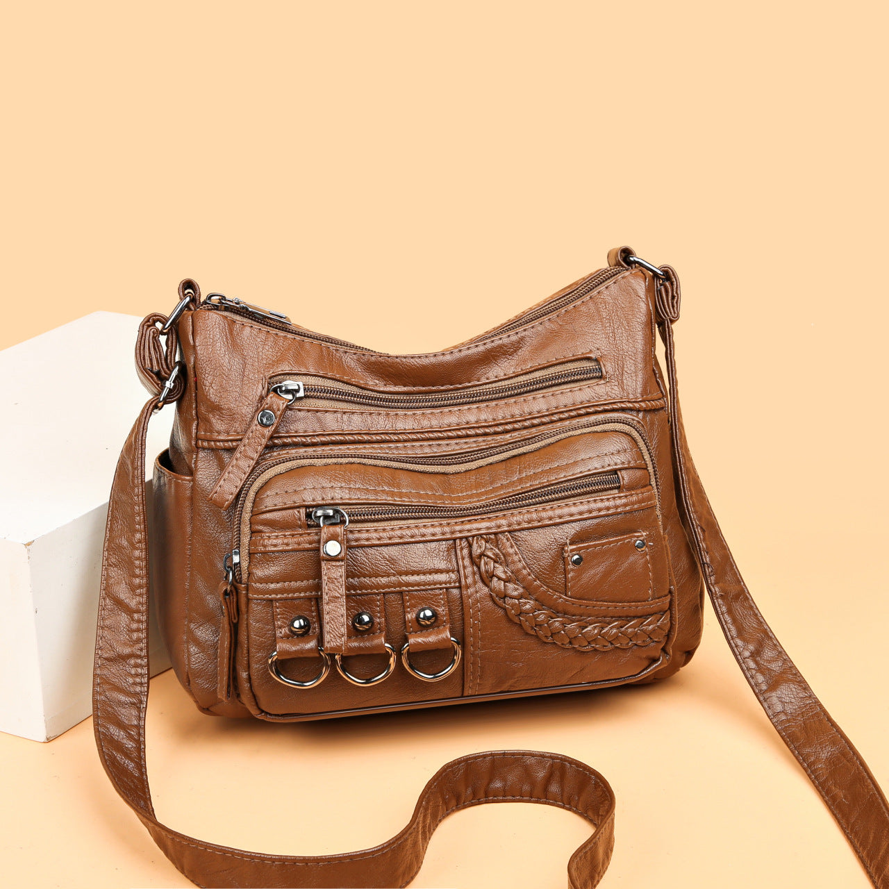 Women's Parental System Tote — Premium Convertible Diaper Bag with Multi-Zip Organization & Elevated Carry