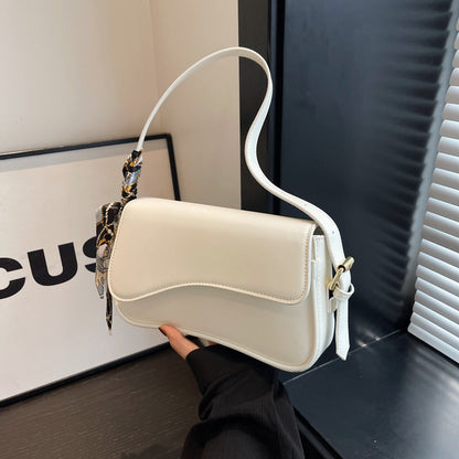 Women's Magnetic Snap Flap Shoulder Bag – Chic Minimalist Crossbody, Top-Handle & Underarm Bag for Work Commute, Versatile Elegant Purse