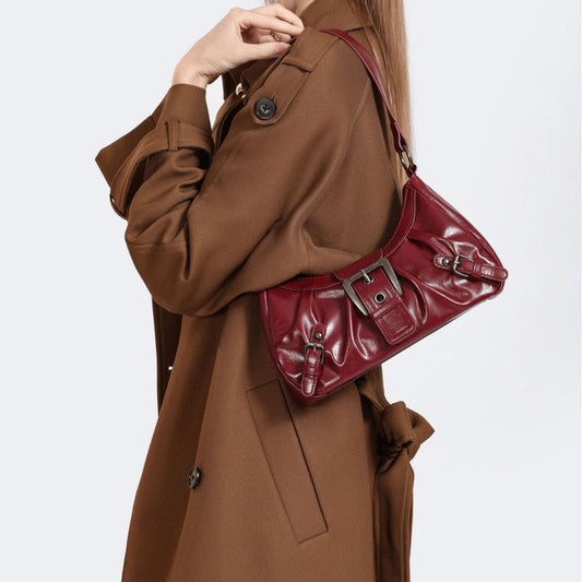 Women's Terra Siren Hobo - Dual-Tone Distressed Leather Underarm Bag | Salvaged Elegance