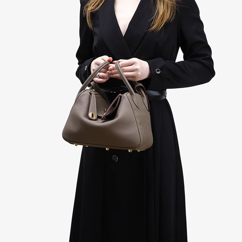 Women's Orsay Pebbled Bucket — Artisan-Stitched Top-Grain Leather Tote with Convertible Carry & Structured Silhouette