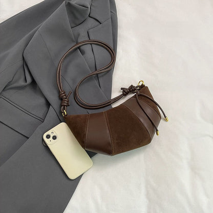 Women's Puff Luxe Dual-Texture Hobo - Vegan Leather & Sueded Matte Crossbody - Retro Curated Silhouette