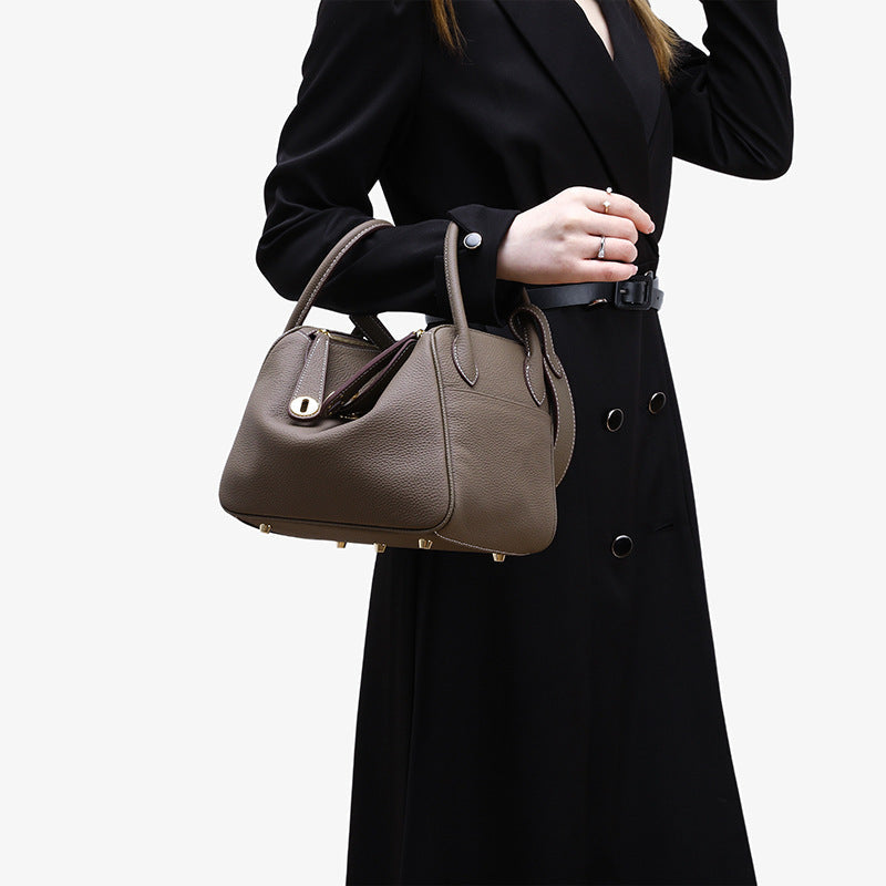 Women's Orsay Pebbled Bucket — Artisan-Stitched Top-Grain Leather Tote with Convertible Carry & Structured Silhouette