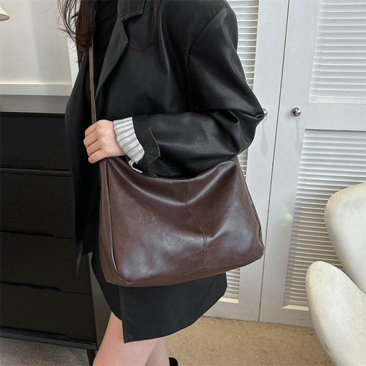 Women's Retro Tote Bag Trendy Niche Crossbody & Shoulder Bag for Commuting