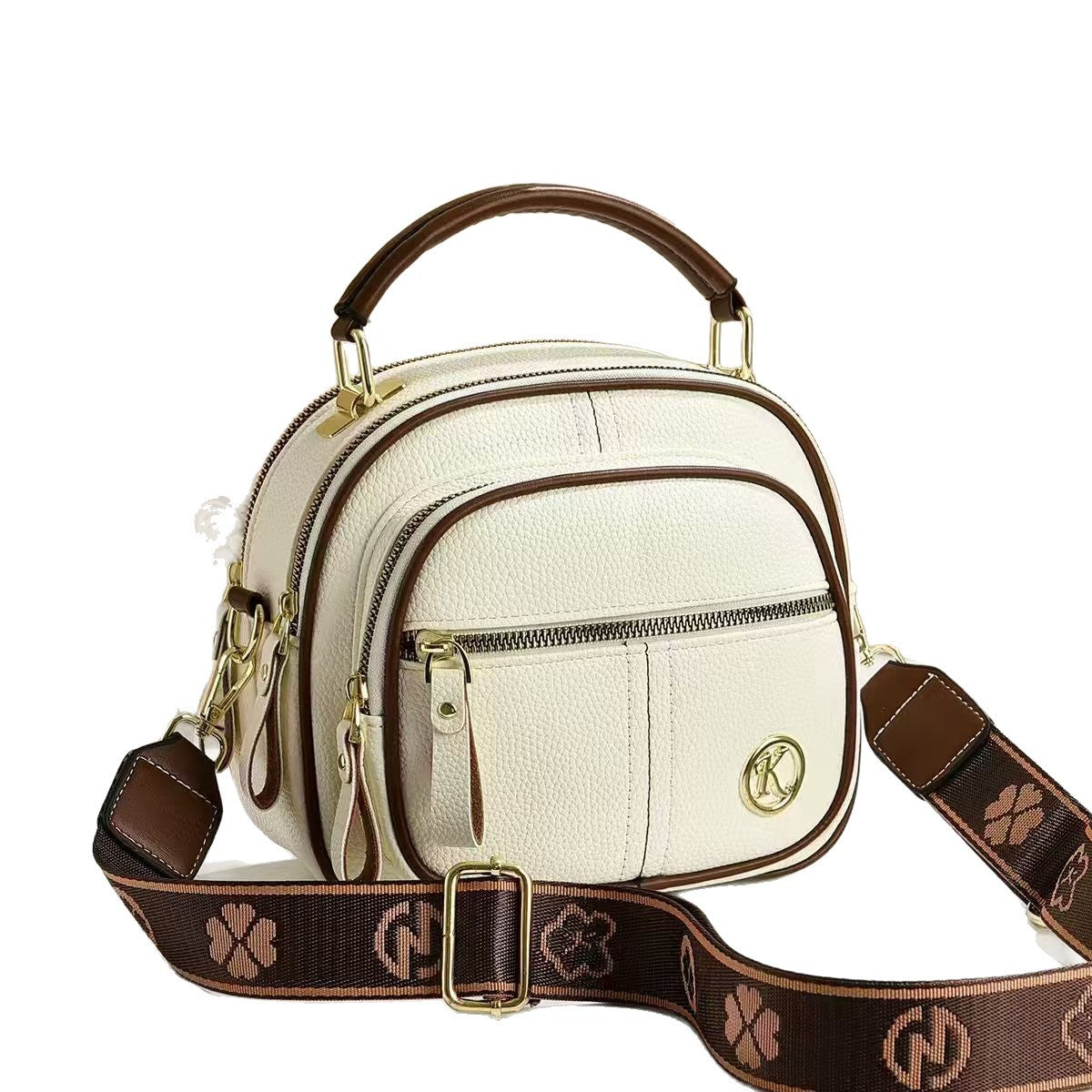 Women's Multi-Zip Compact Satchel — Premium Convertible Shoulder & Crossbody Bag with Curated Organization & Elevated Everyday Style