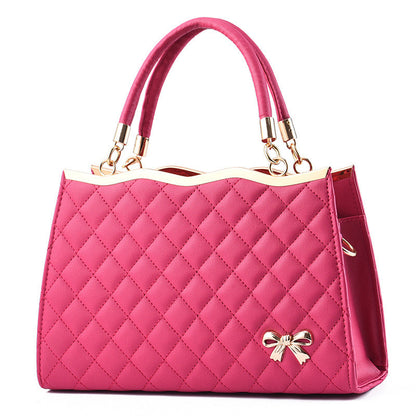 Women's Quilted Bow-Accent Structured Tote Bag – Oversized Shoulder & Crossbody Handbag for Women, Timeless Elegance