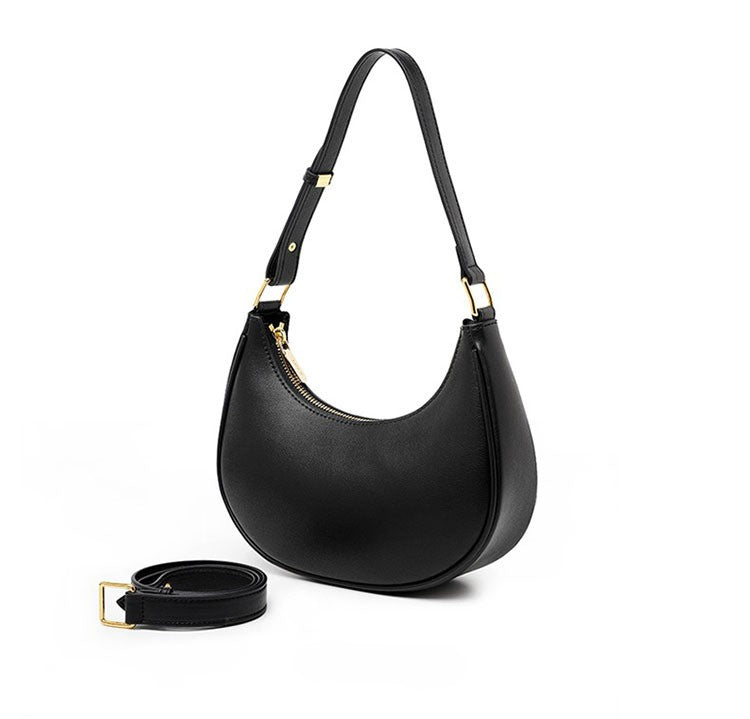 Women's Crescent Moon Hobo Bag — Effortlessly Versatile Underarm Purse with Refined Details