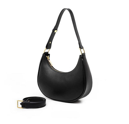 Women's Crescent Moon Hobo Bag — Effortlessly Versatile Underarm Purse with Refined Details