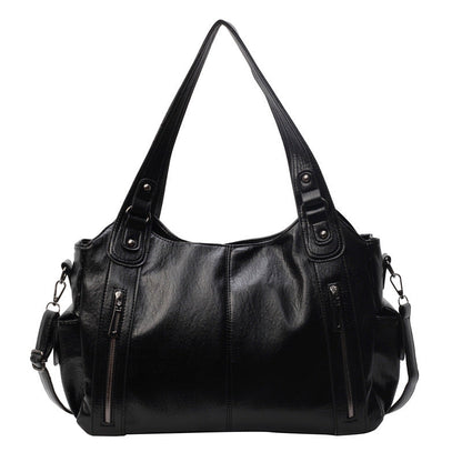 Women's Large-Capacity Vintage Tote Bag: Versatile High-End Shoulder and Handbag, Suitable for Crossbody Wear