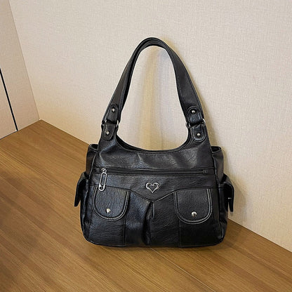 Women's Large Capacity Crossbody Bag - Premium Leather Underarm Purse for Commuter, Travel & Work, Adjustable Strap & Anti-Theft Design