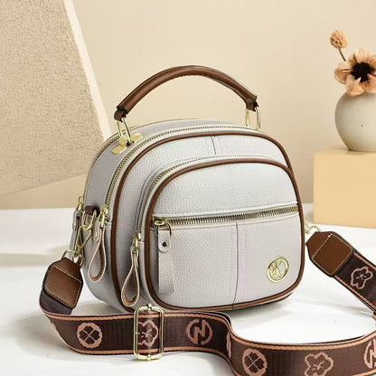 Women's Multi-Zip Compact Satchel — Premium Convertible Shoulder & Crossbody Bag with Curated Organization & Elevated Everyday Style