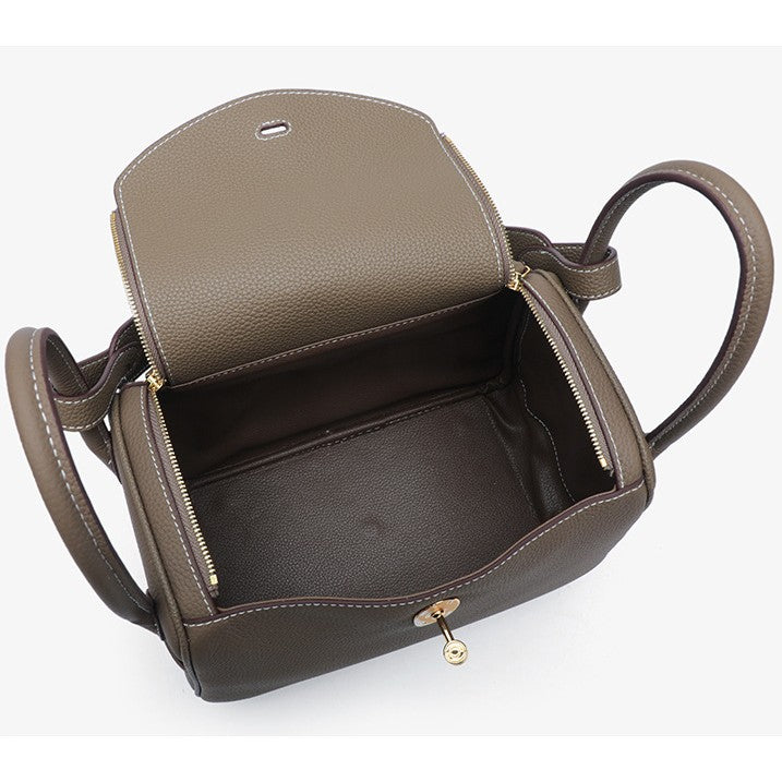 Women's Orsay Pebbled Bucket — Artisan-Stitched Top-Grain Leather Tote with Convertible Carry & Structured Silhouette
