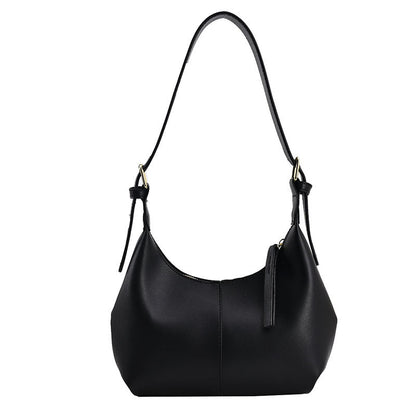 Women's Crescent Shoulder Bag – Textured Underarm Saddle | Minimalist Essential