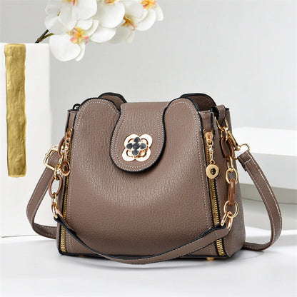 Women's Minimalist Convertible Purse - Sleek Shoulder & Crossbody Bag with Top Handle, Quiet Luxury Small Handbag for Everyday Chic