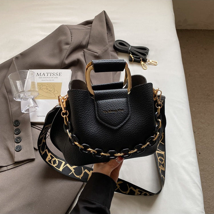 Women's Fashion Tote Bag - Convertible Shoulder to Crossbody Purse with Detachable Chain Strap, Minimalist PU Leather Commuter Handbag