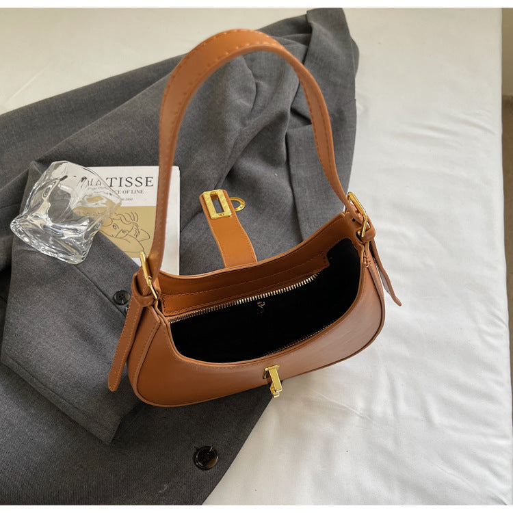 Women's Crescent Sculpt Shoulder Bag - Indie-Design Underarm Bag | Refined & Viral-Worthy