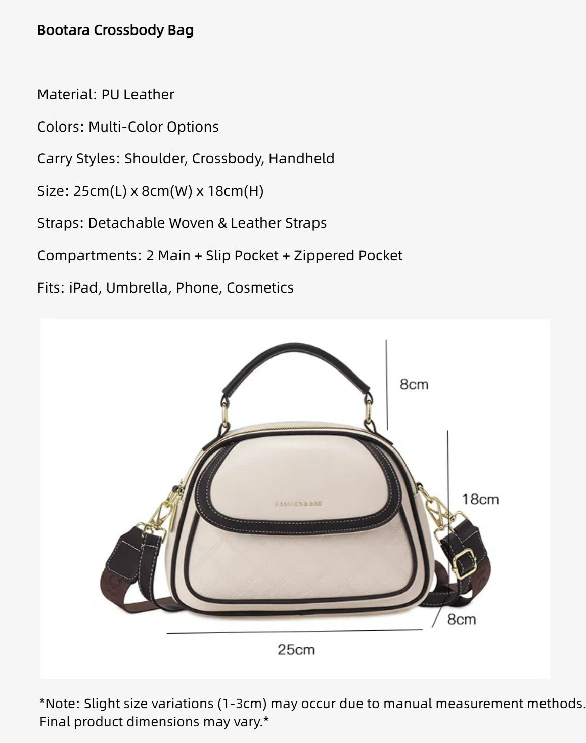 Women's Quilted Round Bag – Crossbody & Shoulder Mini Purse for Women