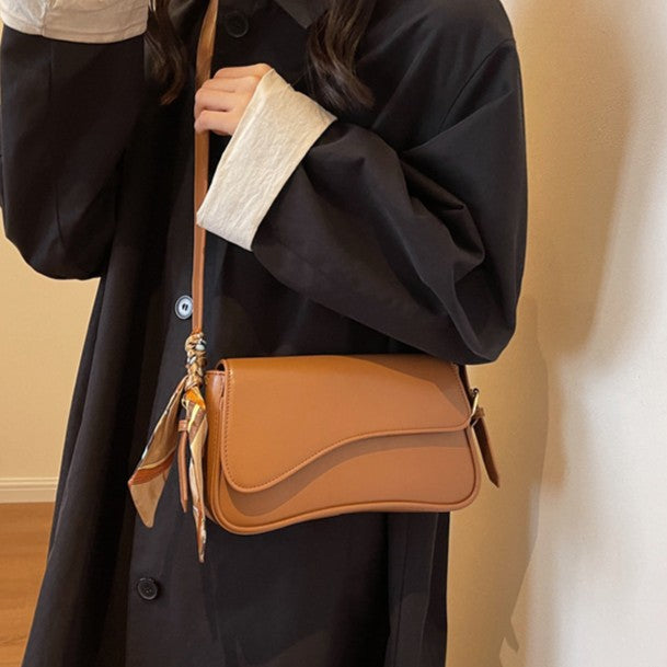 Women's Magnetic Snap Flap Shoulder Bag – Chic Minimalist Crossbody, Top-Handle & Underarm Bag for Work Commute, Versatile Elegant Purse