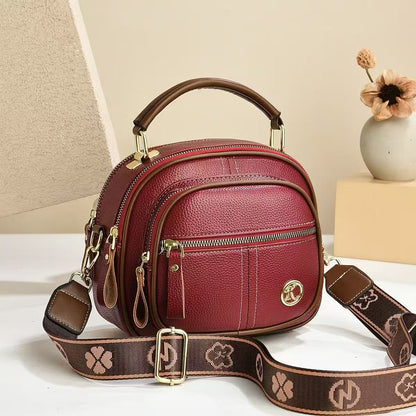 Women's Multi-Zip Compact Satchel — Premium Convertible Shoulder & Crossbody Bag with Curated Organization & Elevated Everyday Style