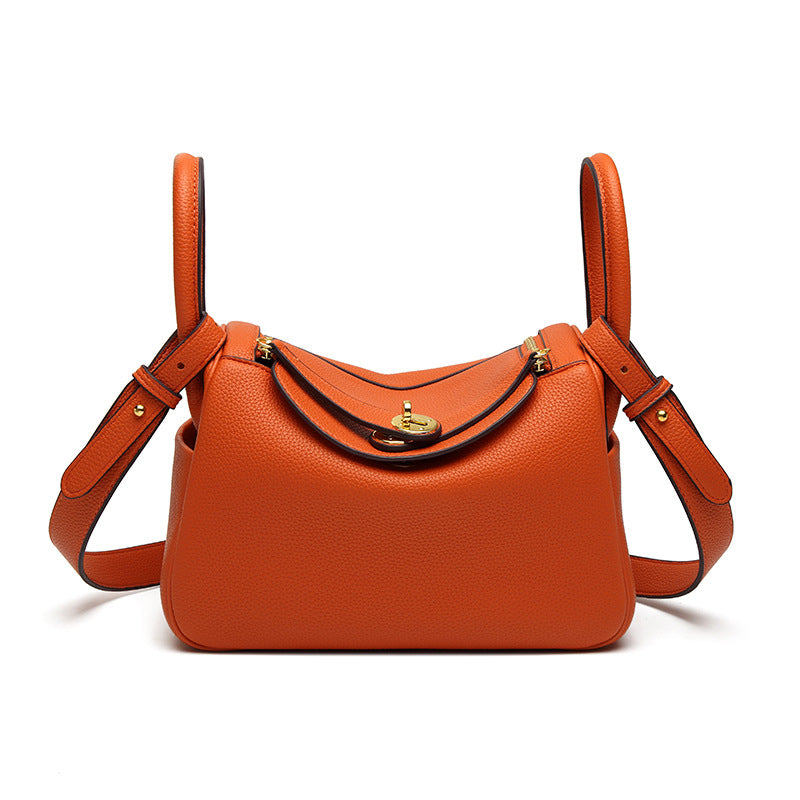 Women's Orsay Pebbled Bucket — Artisan-Stitched Top-Grain Leather Tote with Convertible Carry & Structured Silhouette