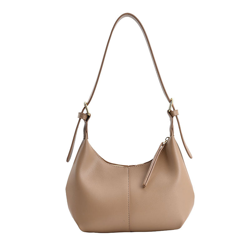 Women's Crescent Shoulder Bag – Textured Underarm Saddle | Minimalist Essential